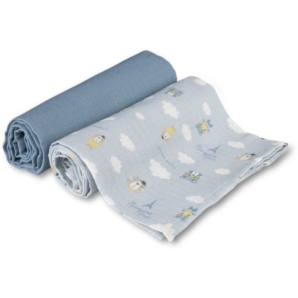 canpol babies Muslin Squares пелени от плат Blue 70x70 cm 2 бр. на ниска цена