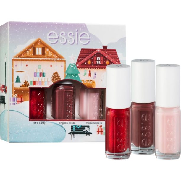 essie Mini Triopack лак за нокти лимитирана версия Christmas 3x5 мл.