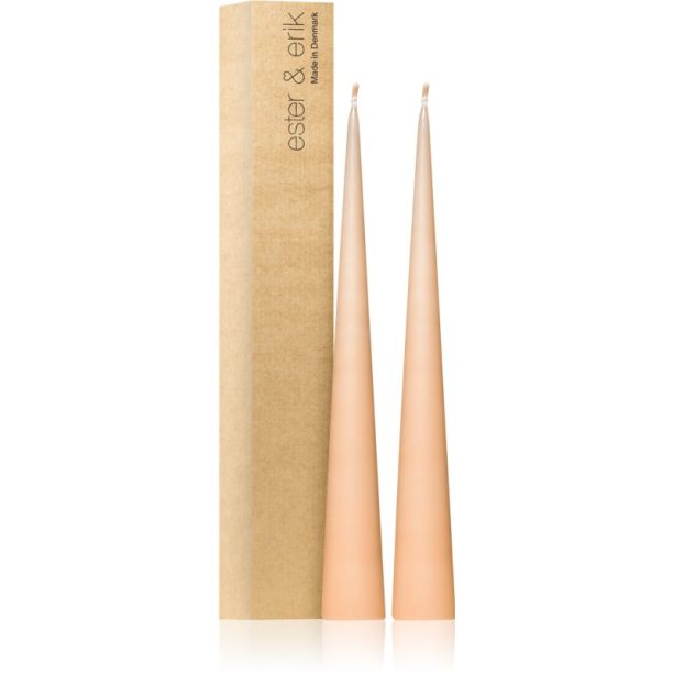 ester & erik cone candles rosy caramel (no. 20) свещ 2x37 см на ниска цена