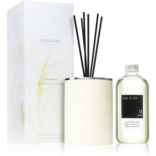 ester & erik room diffuser linden blossom & hay (no. 13) aроматизиращ дифузер с пълнител 300 мл.