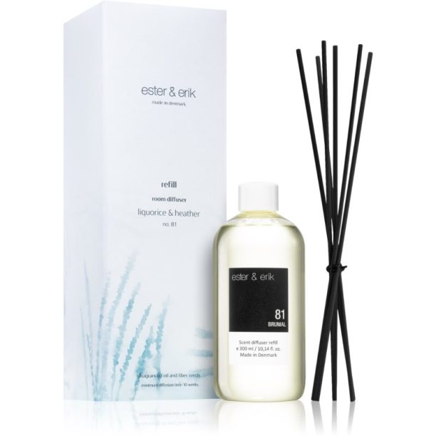 ester & erik room diffuser liquorice & heather (no. 81) пълнител за арома дифузери 300 мл.