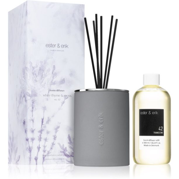 ester & erik room diffuser white thyme & moss (no. 42) aроматизиращ дифузер с пълнител 300 мл.