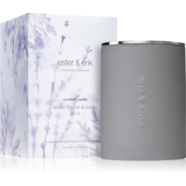 ester & erik scented candle white thyme & moss (no. 42) ароматна свещ 350 гр. на ниска цена