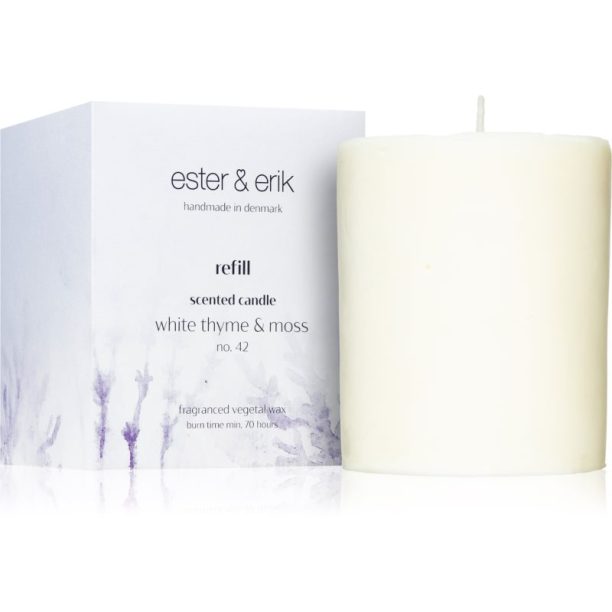 ester & erik scented candle white thyme & moss (no. 42) ароматна свещ  резервен пълнител 350 гр. на ниска цена