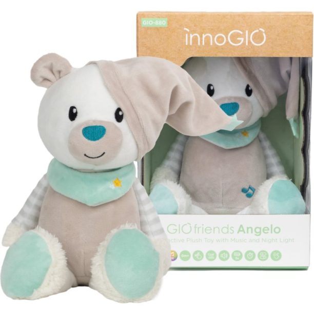 innoGIO GIOfriends Interactive Plush Toy играчка за заспиване с мелодия Angelo 1 бр. на ниска цена