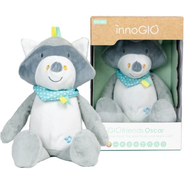 innoGIO GIOfriends Interactive Plush Toy играчка за заспиване с мелодия Oscar 1 бр. на ниска цена