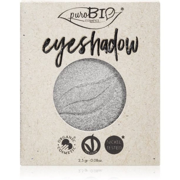 puroBIO Cosmetics Compact Eyeshadows сенки за очи пълнител цвят 23 Silver 2