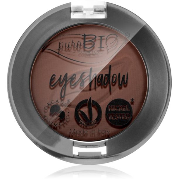 puroBIO Cosmetics Compact Eyeshadows сенки за очи цвят 03 Brown 2