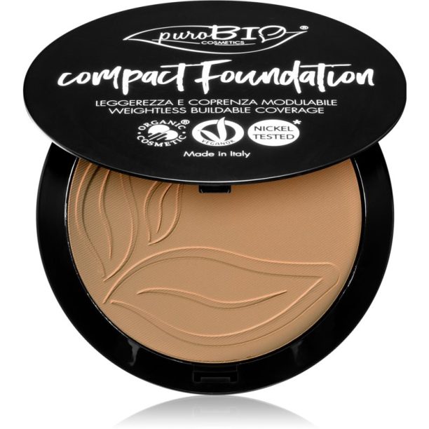 puroBIO Cosmetics Compact Foundation компактна пудра SPF 10 цвят 04 9 гр.