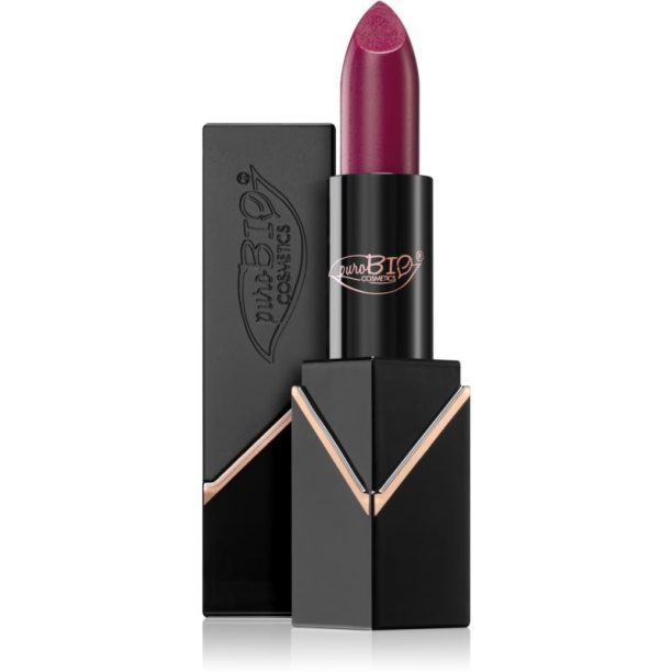 puroBIO Cosmetics Creamy Matte крем-червило цвят 102 Fucsia Scuro 4