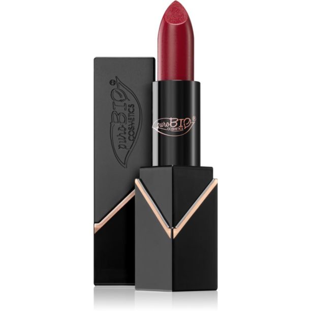 puroBIO Cosmetics Creamy Matte крем-червило цвят 103 Rosso Fragola 4