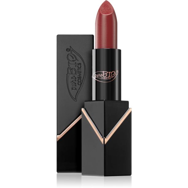 puroBIO Cosmetics Creamy Matte крем-червило цвят 104 Rosa Pesca 4