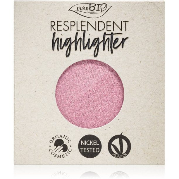 puroBIO Cosmetics Resplendent Highlighter кремообразен озарител пълнител цвят 02 Pink 9 гр.