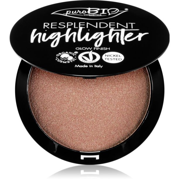 puroBIO Cosmetics Resplendent Highlighter кремообразен озарител цвят 04 Pink Gold 9 гр.