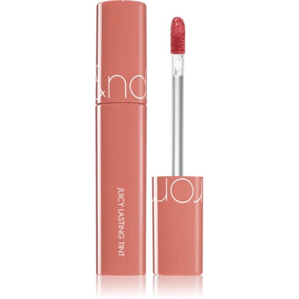 rom&nd Juicy Lasting силно пигментиран блясък за устни цвят 10 Nudy Peanut 5