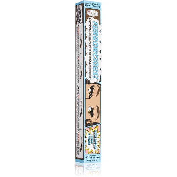 theBalm Furrowcious!® Brow Pencil молив за вежди с четка цвят Dark Brown 0