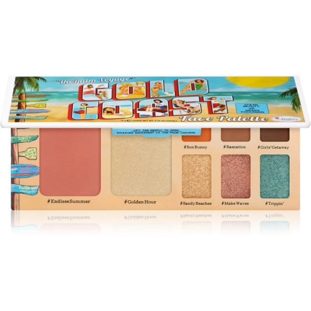 theBalm Voyage Gold Coast Face Palette палитра за лице 10 гр. на ниска цена