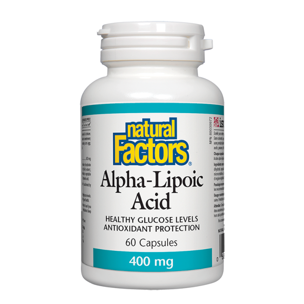 Alpha-Lipoic Acid/ Алфа-липоева киселина 400 mg x 60 капсули Natural Factors на ниска цена