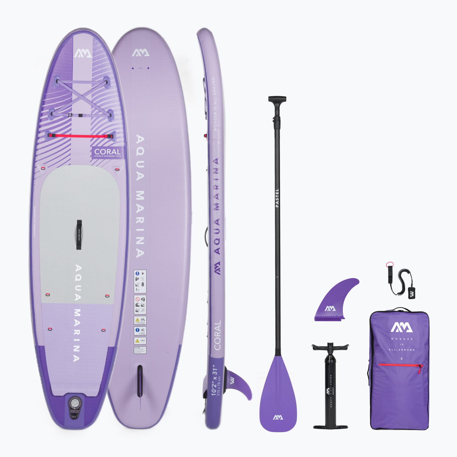 Aqua Marina Coral 10'2" лилава SUP дъска BT-23COPN