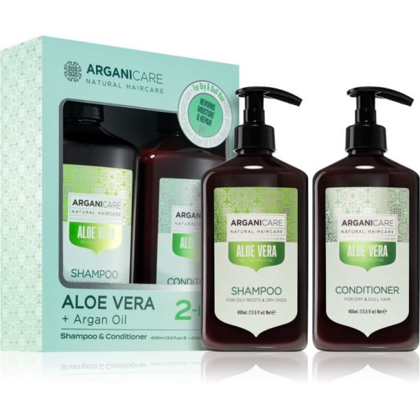 Arganicare Aloe vera Duo Box подаръчен комплект (с хидратиращ ефект)