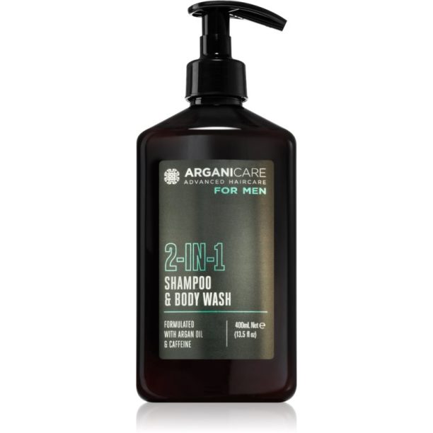 Arganicare For Men 2-In-1 Shampoo & Body Wash душ гел и шампоан 2 в 1 за мъже 400 мл.