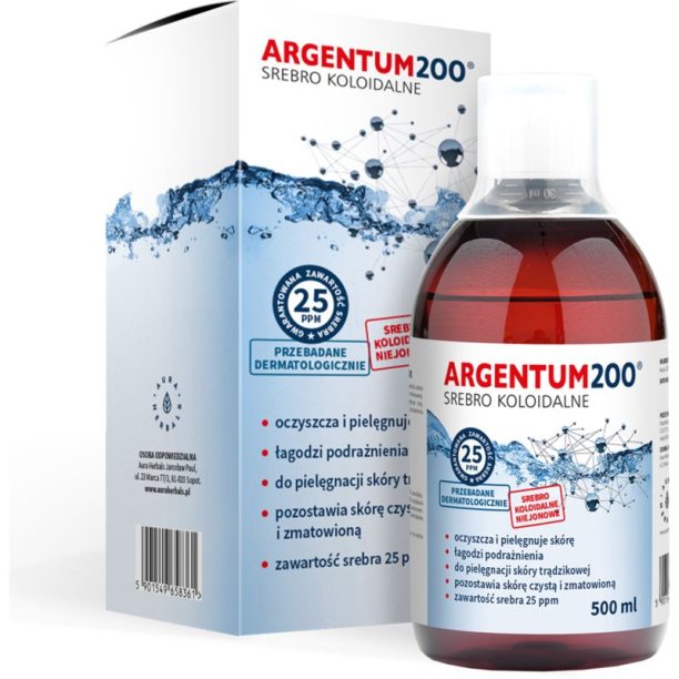 Aura Herbals Argentum 200 Collodial Silver 25 ppm тоник 500 мл.