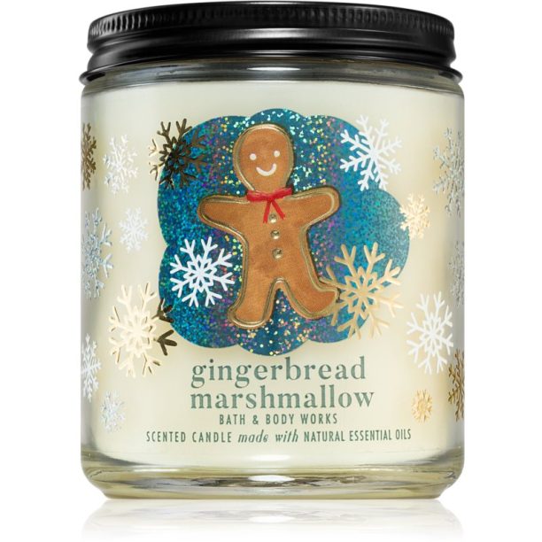 Bath & Body Works Gingerbread Marshmallow ароматна свещ 198 гр.