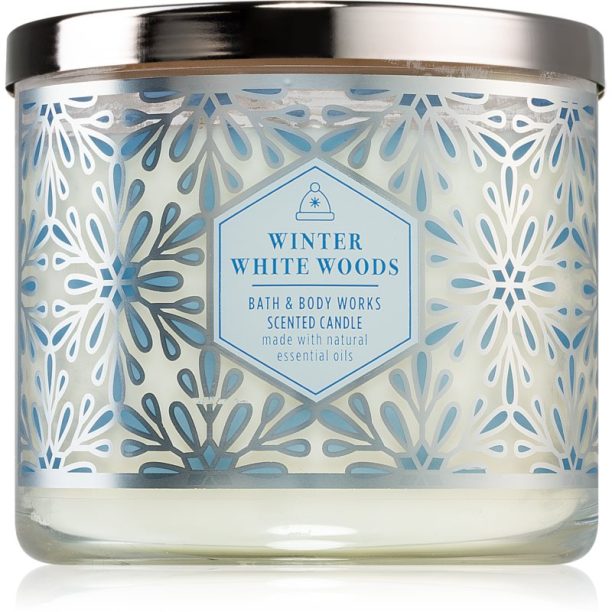 Bath & Body Works Winter White Woods ароматна свещ 411 гр.