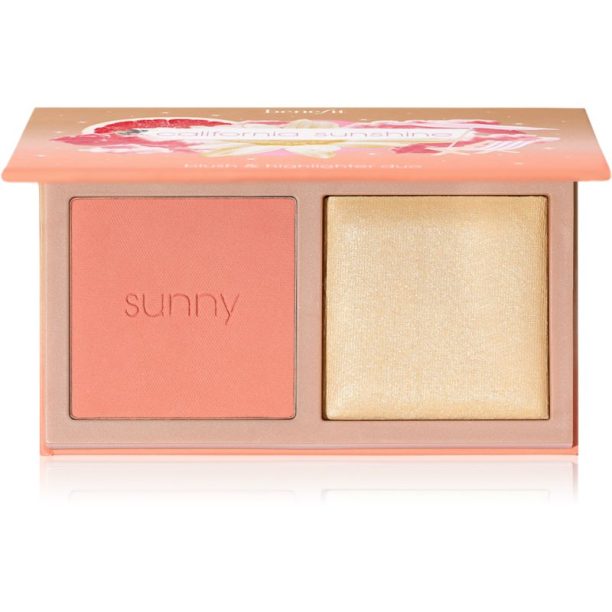 Benefit Twinkle & WANDERful World Duos палитра за лице лимитирано издание цвят California Sunshine 2x2