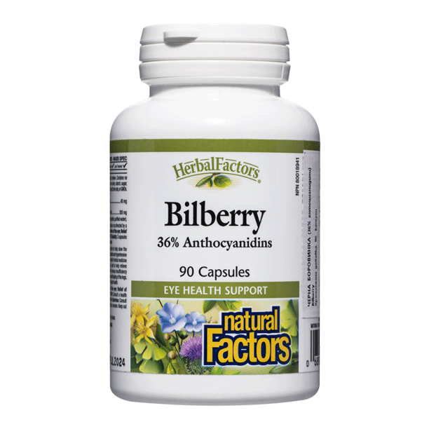 Bilberry / Черна боровинка x 90 капсули Natural Factors на ниска цена