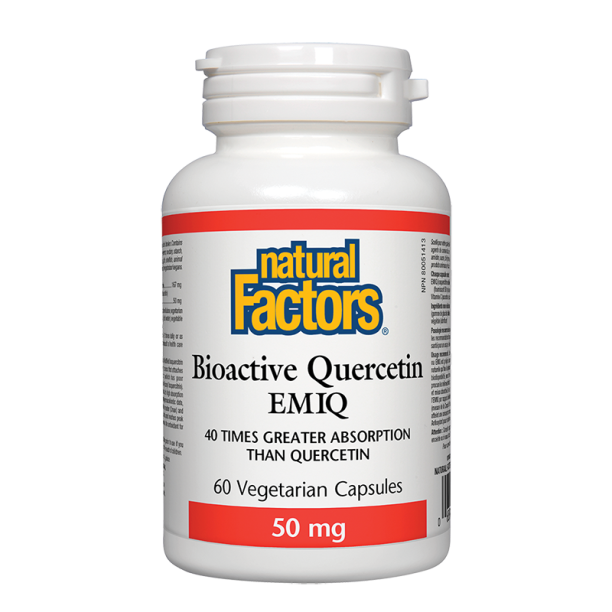 Bioactive Quercetin EMIQ / Биоактивен Kверцетин 50 mg x 60 капсули Natural Factors на ниска цена