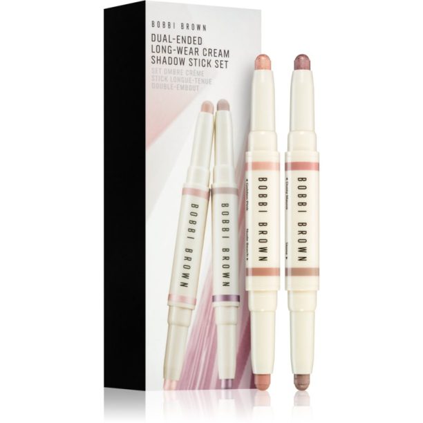 Bobbi Brown Long-Wear Cream Shadow Stick Dual-ended Set подаръчен комплект 2 бр. на ниска цена