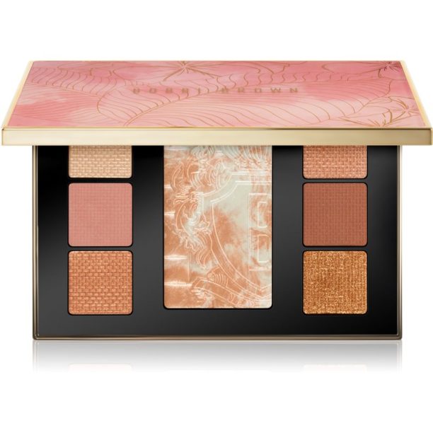 Bobbi Brown Luxe Eye & Glow Palette палитра със сенки за очи и озарители цвят Warm Glow 175 гр. на ниска цена