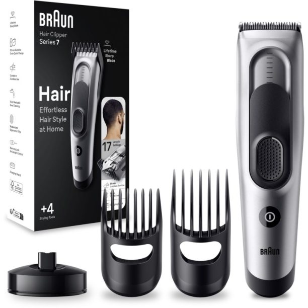 Braun Hair Clipper HC 7 машинка за подстригване на коса 17 възможности за настройване на дължината за мъже