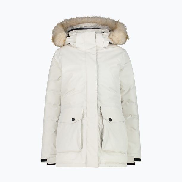 CMP Parka с цип и качулка за дъжд за жени White 32K3206F