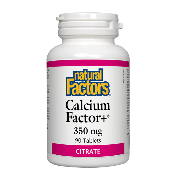 Calcium Factor+®/ Калций фактор+® (цитрат) 350 mg х 90 таблетки Natural Factors на ниска цена