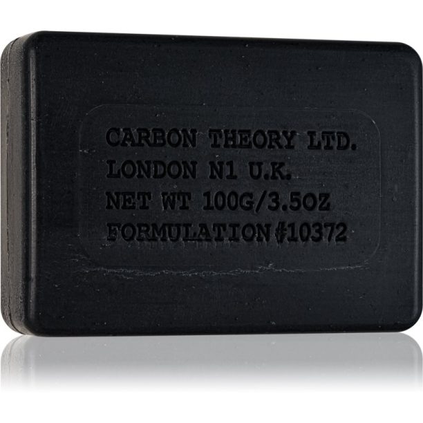 Carbon Theory Charcoal & Tea Tree Oil почистващ твърд сапун за успокояване на кожата 100 гр. на ниска цена