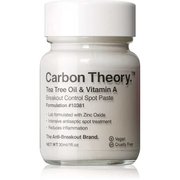 Carbon Theory Tea Tree Oil & Vitamin A локална грижа против акне 30 мл.