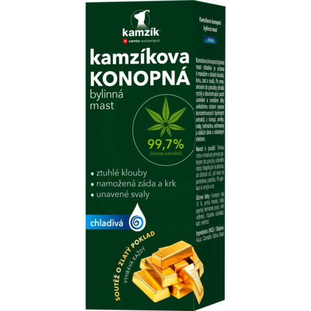 Cemio Kamzík cooling hemp ointment мехлем от коноп с охлаждащ ефект 200 мл.