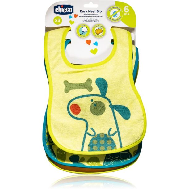 Chicco Bibs лигавник 6m+ Dog 3 бр.