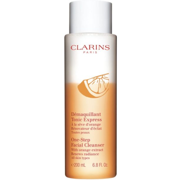 Clarins CL Cleansing One-Step Facial Cleanser тоник за почистване на лице и грим с екстракт от портокал 200 мл. на ниска цена