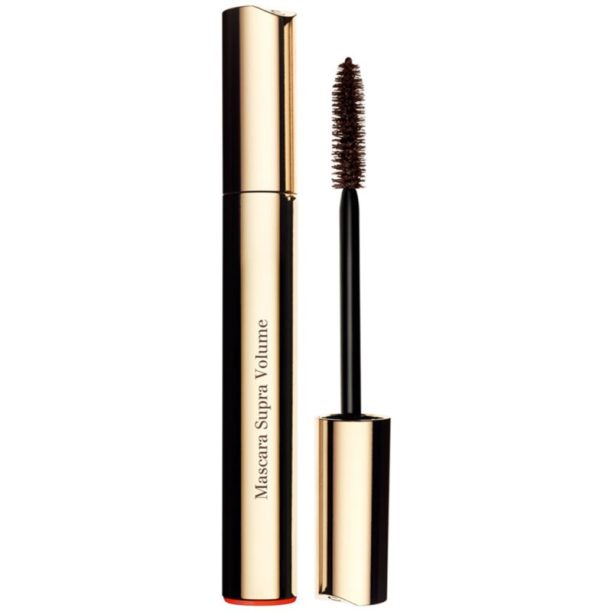 Clarins Supra Volume Mascara спирала за мигли за екстремен обем с интензивен черен цвят цвят 02 Intense Brown 8 гр.