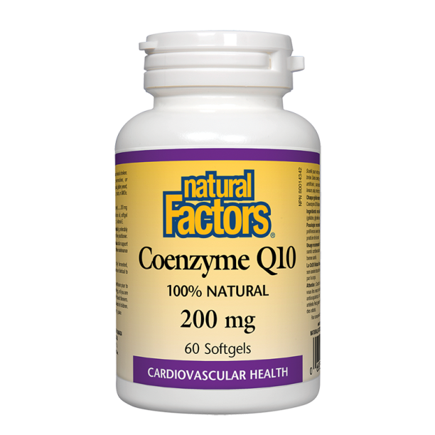 Coenzyme Q10/ Коензим Q10 200 mg х 60 софтгел капсули Natural Factors на ниска цена