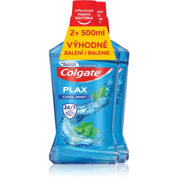 Colgate Plax Cool Mint билкова вода за уста 2x500 мл.