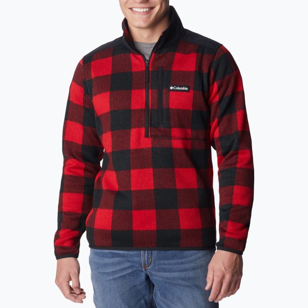 Columbia Sweater Weather II Printed mountain red check print мъжки потник за трекинг