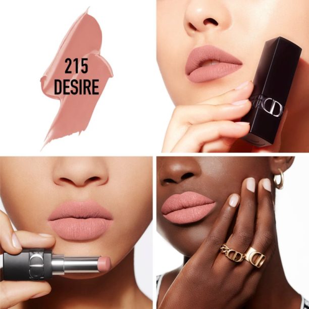 DIOR Rouge Dior Forever матиращо червило цвят 215 Desire 3