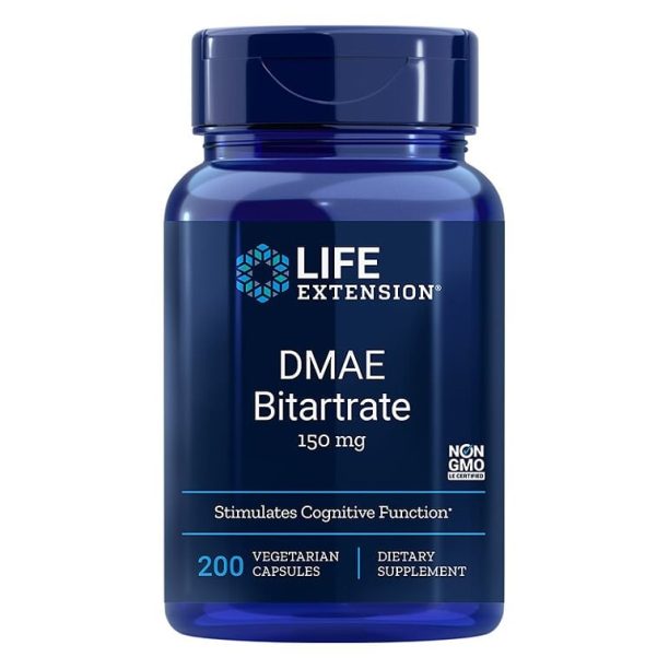 DMAE Bitartarate/ ДМАЕ (Диметиламиноетанол) 150 mg х 200 капсули Life Extension на ниска цена