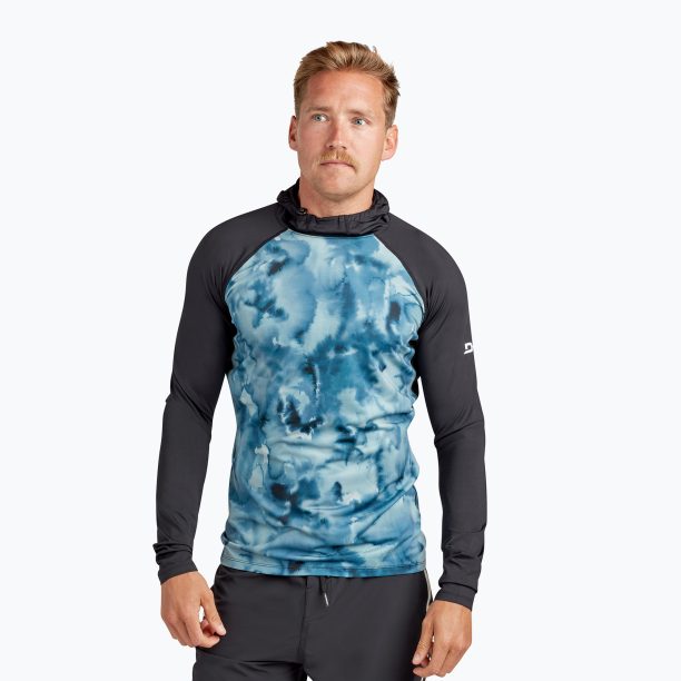 Dakine мъжка плувна блуза Hd Snug Fit Rashguard Hoodie blue/black DKA363M0004