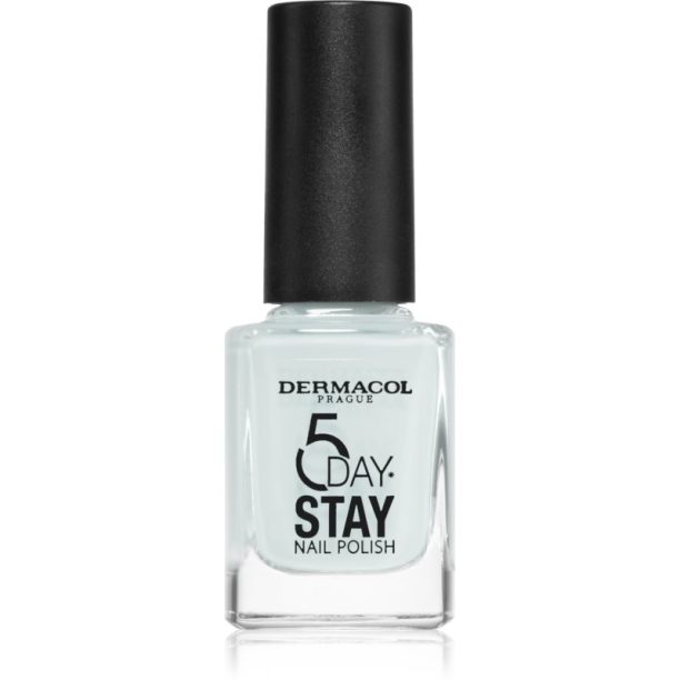 Dermacol 5 Day Stay дълготраен лак за нокти цвят 56 Artic White 11 мл.