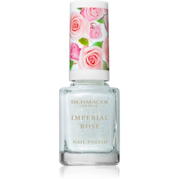 Dermacol Imperial Rose лак за нокти с блестящи частици цвят 01 11 мл.